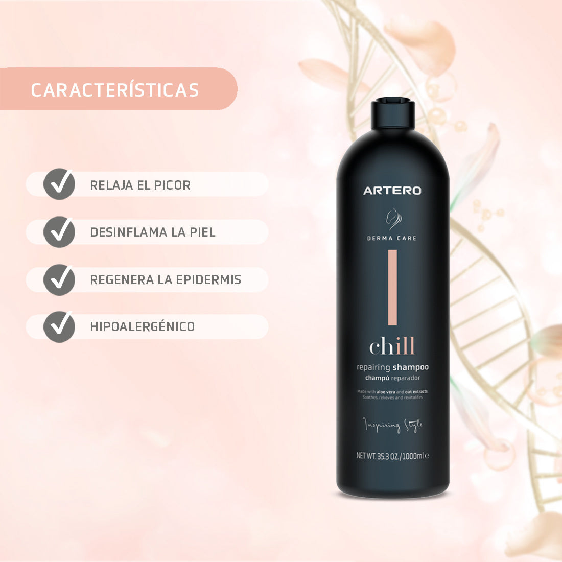 Artero Chill Repair Shampoo – Voor Gevoelige en Beschadigde Huid 1L