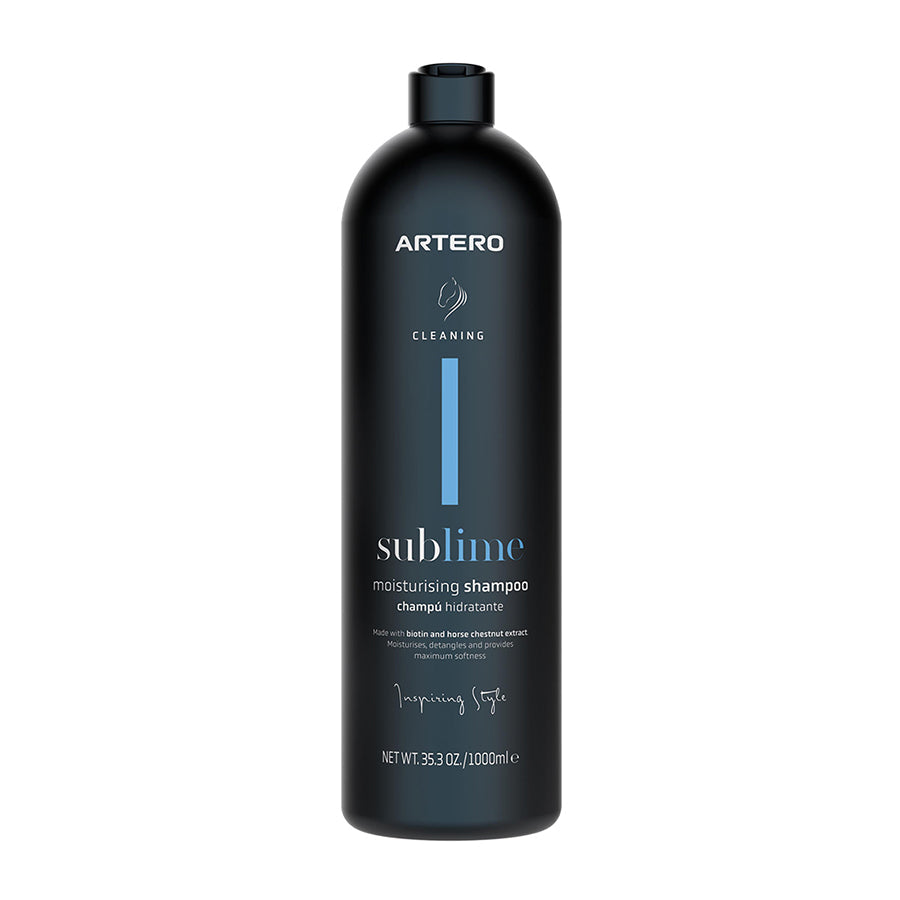 Artero Sublime Moisturizing Shampoo voor paarden – hydraterende shampoo voor vacht, manen en staart met intense glans.
